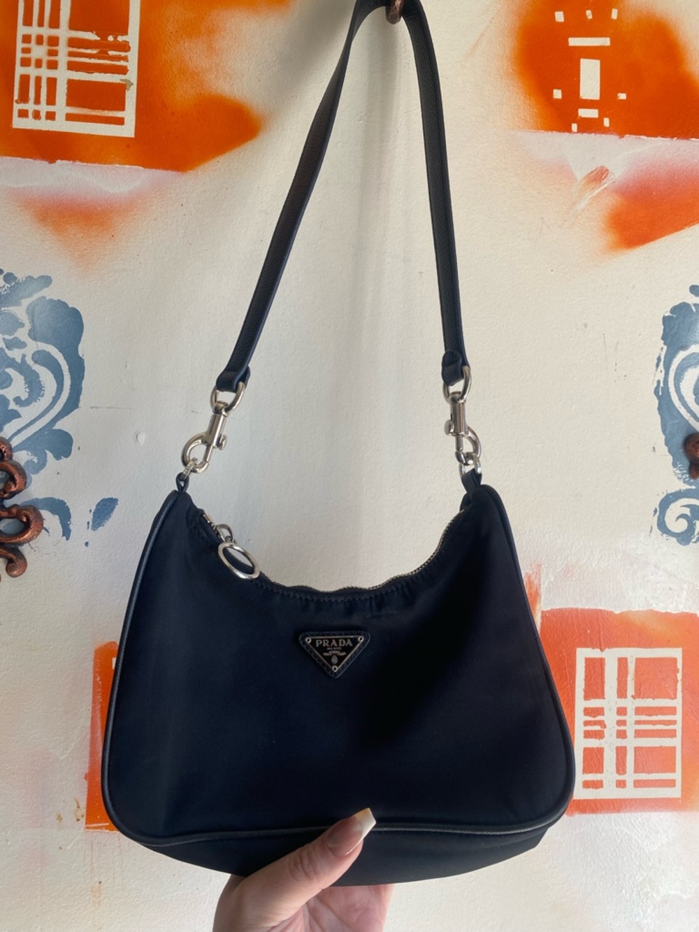 Prada Black Nylon Shoulder Bag